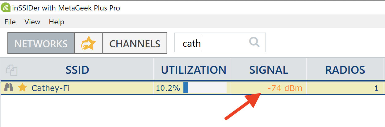 -74 dBm is not ideal coverage